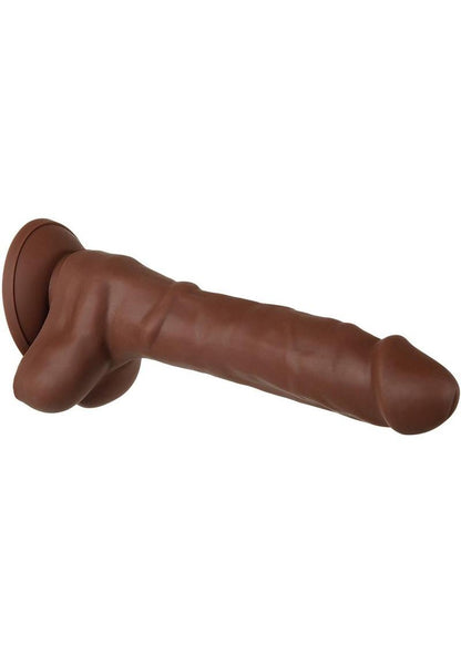 Real Supple Poseable Silicone Dildo with Balls