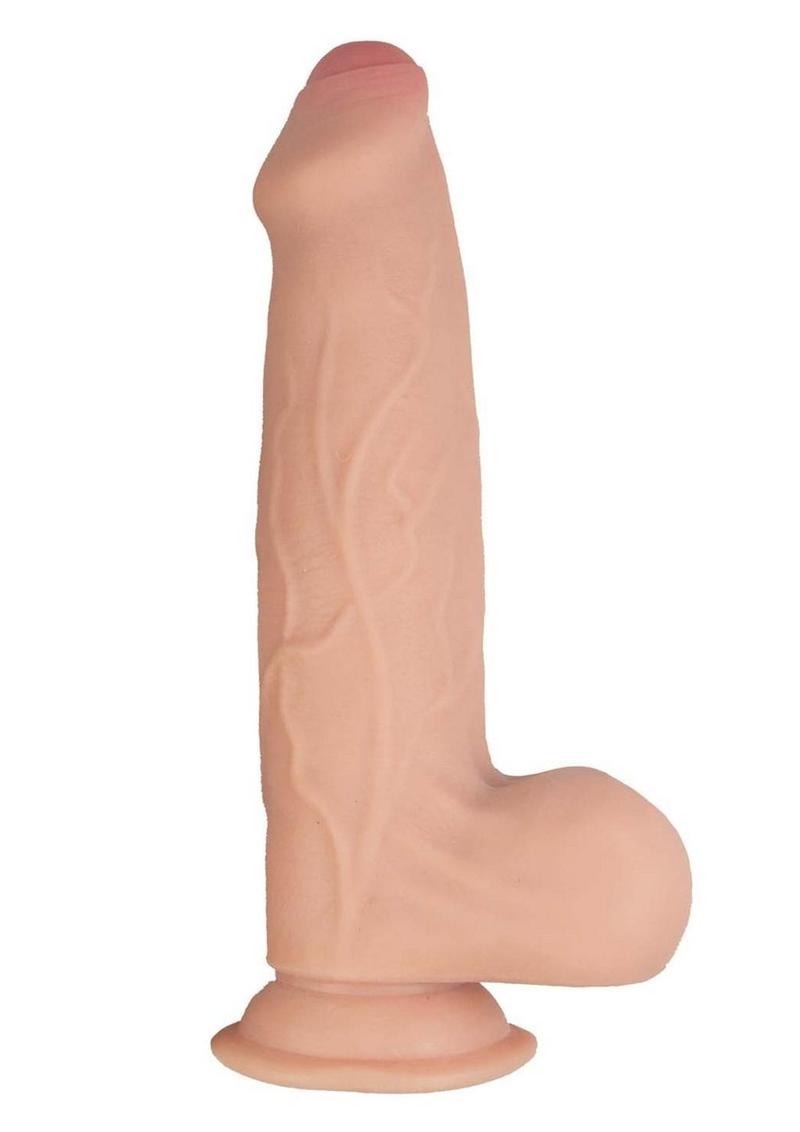 Realcocks Dual Layered Uncut Slider Thick Shaft Dildo - Vanilla - 9.25in