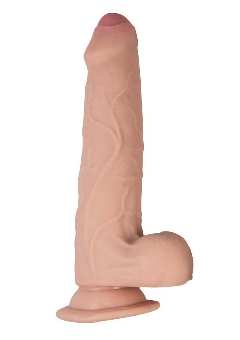 Realcocks Dual Layered Uncut Slider Thin Tip Dildo - Vanilla - 8.5in