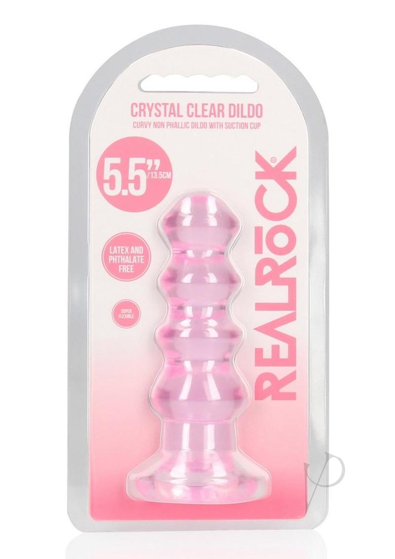 Realrock Curvy Dildo Or Butt Plug - Pink - 5.5in