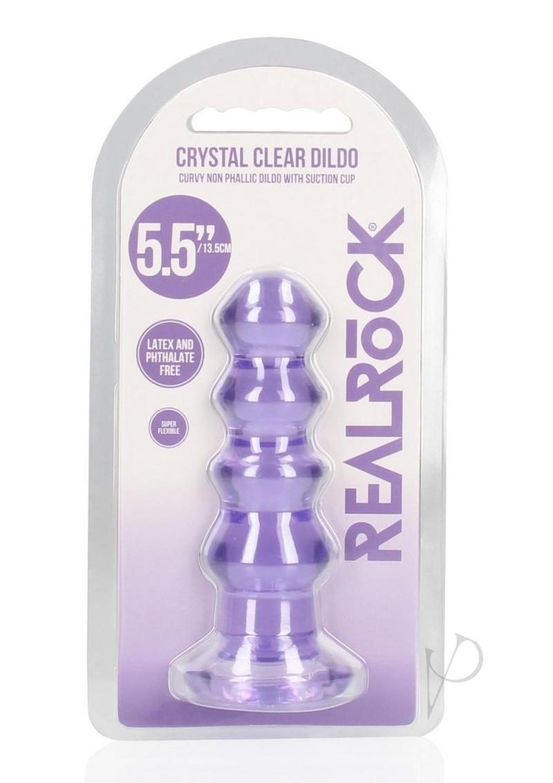 Realrock Curvy Dildo Or Butt Plug - Purple - 5.5in