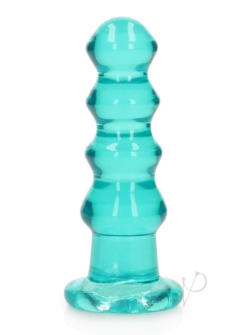 Realrock Curvy Dildo Or Butt Plug - Turquoise - 5.5in