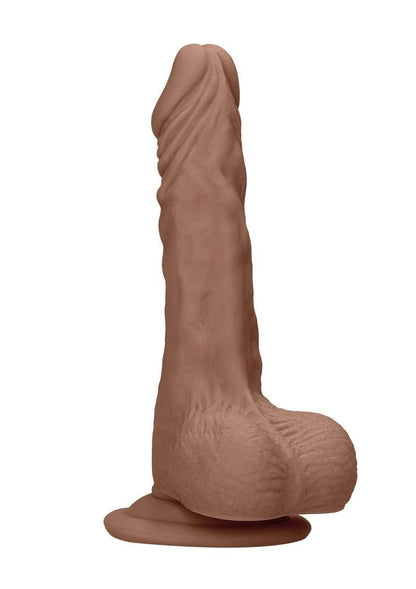 Realrock Skin Realistic Dildo with Balls - Caramel - 10in