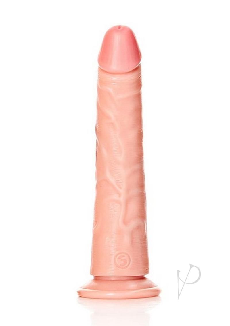 Realrock Slim Realistic Dildo with Suction Cup - Vanilla - 7in