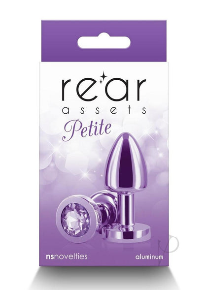 Rear Assets Aluminum Anal Plug - Petite - Metal/Purple - XSmall