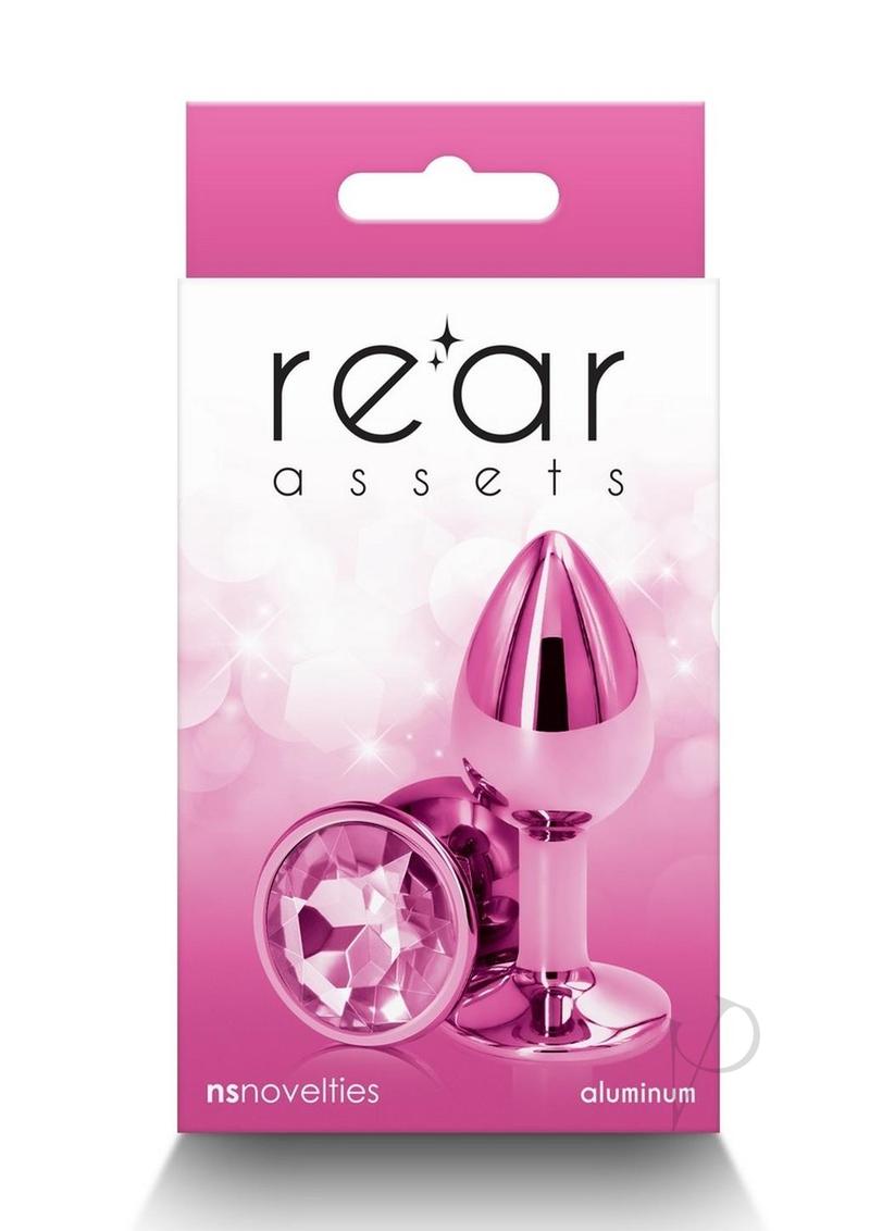 Rear Assets Aluminum Anal Plug - Metal/Pink - Small