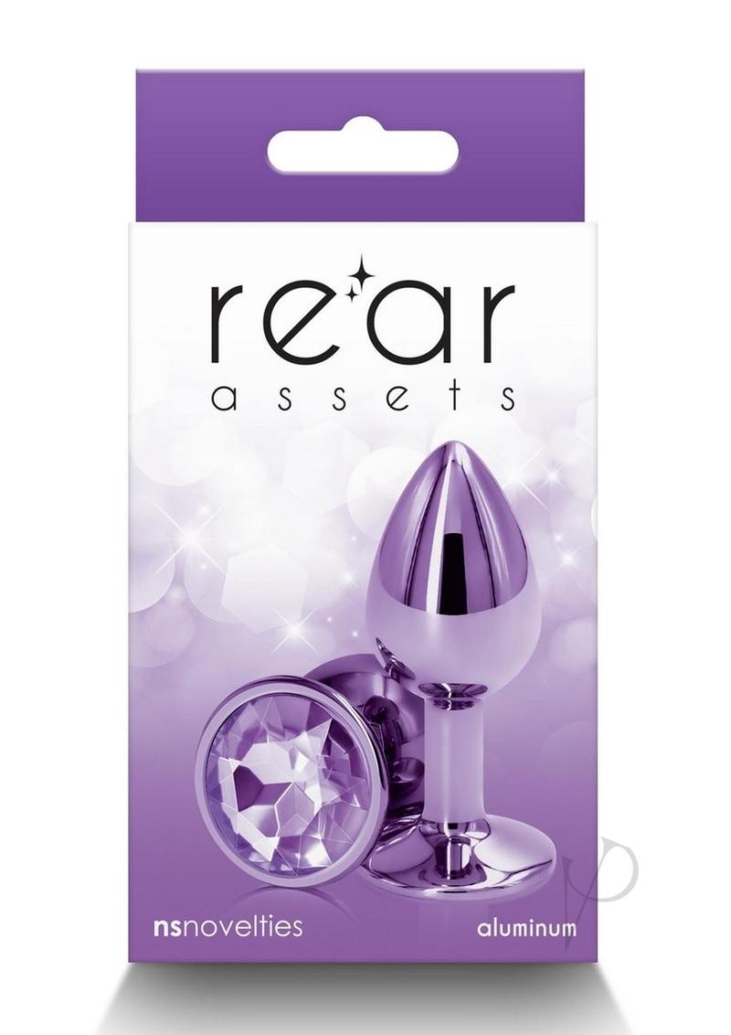 Rear Assets Aluminum Anal Plug - Metal/Purple - Small