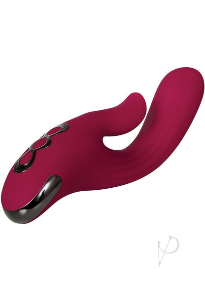 Red Dream Rechargeable Silicone Vibrator - Burgundy/Red