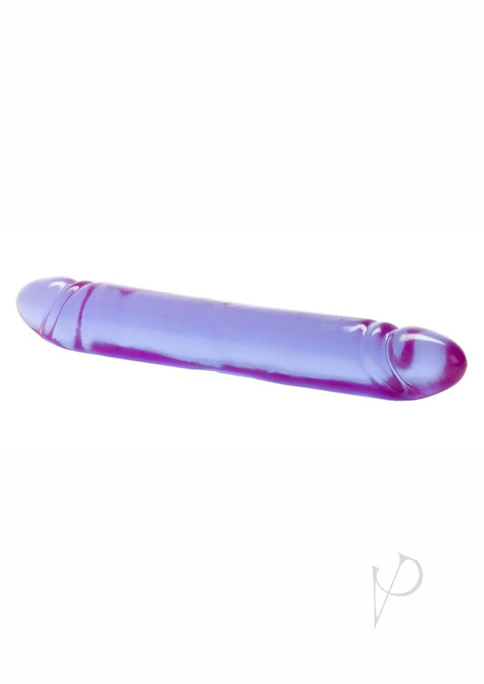 Reflective Gel Smooth Double Dildo - Purple - 12in