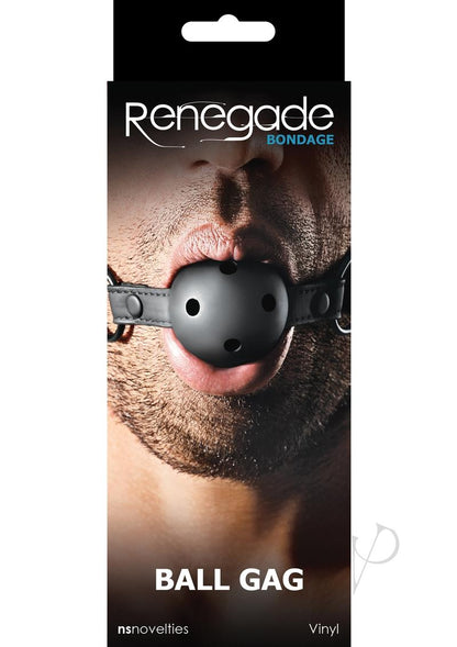 Renegade Bondage Vinyl Ball Gag - Black