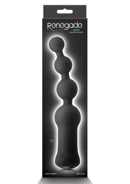 Renegade Quad Rechargeable Silicone Anal Massager - Black