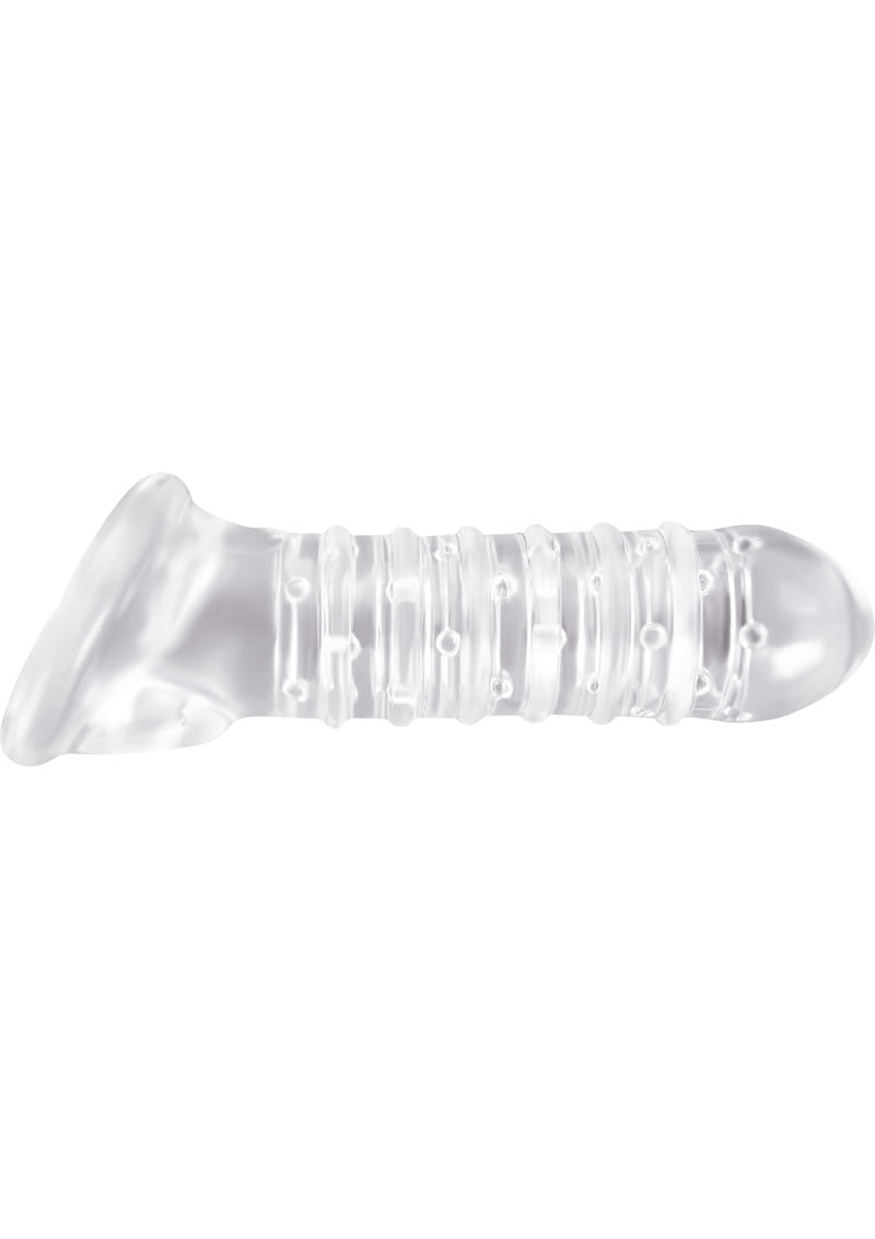 Renegade Ribbed Sleeve Penis Extender - Clear