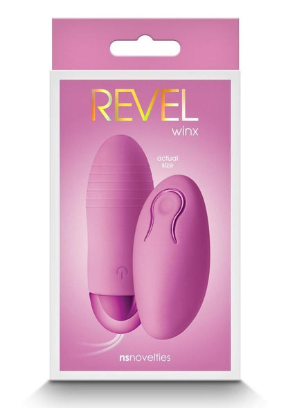 Revel Winx Rechargeable Silicone Bullet with Remote Control - Pink