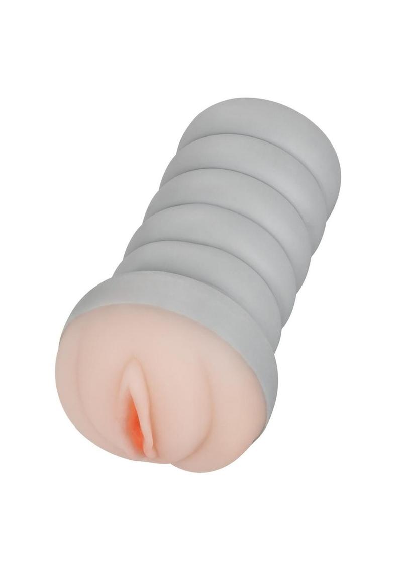 Ribbed Gripper Dual Density Textured Masturbator - Pussy