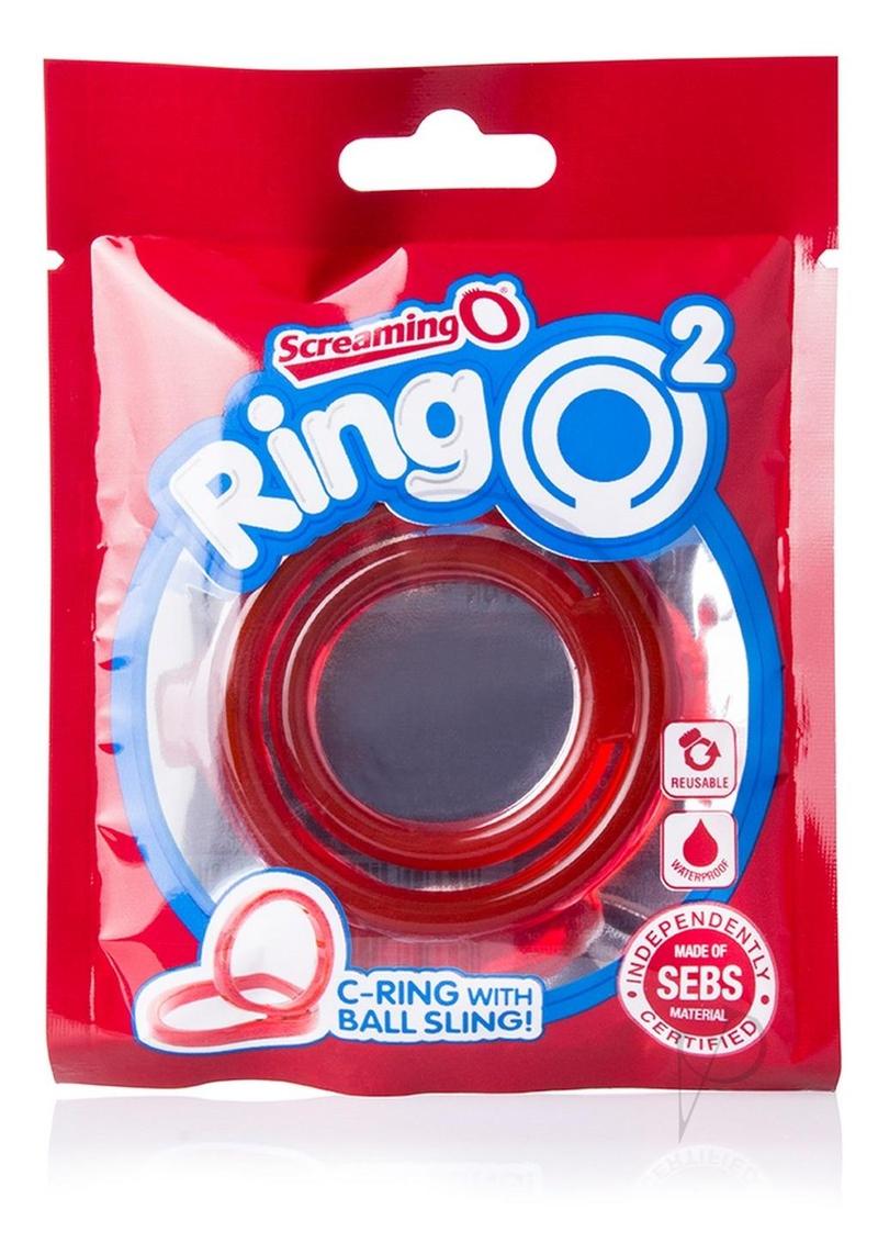 Ringo 2 Stretchy Cock Ring with Testicle Sling - Red