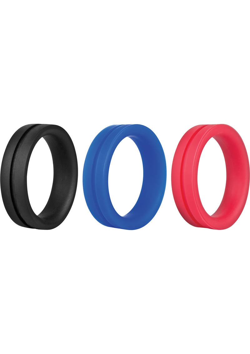 Ringo Pro Large Silicone Cock Rings Waterproof - Assorted Colors - Large - 12 Per Box
