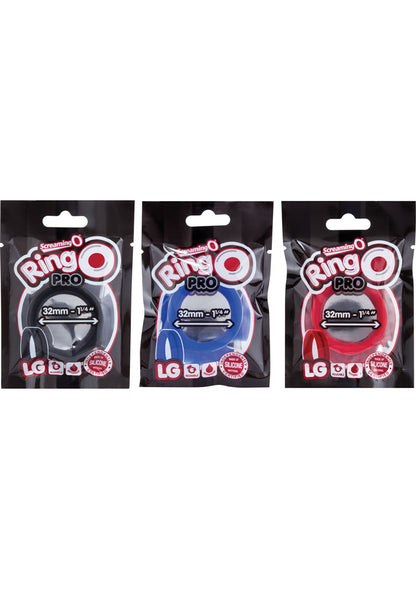 Ringo Pro Large Silicone Cock Rings Waterproof - Assorted Colors - Large - 12 Per Box