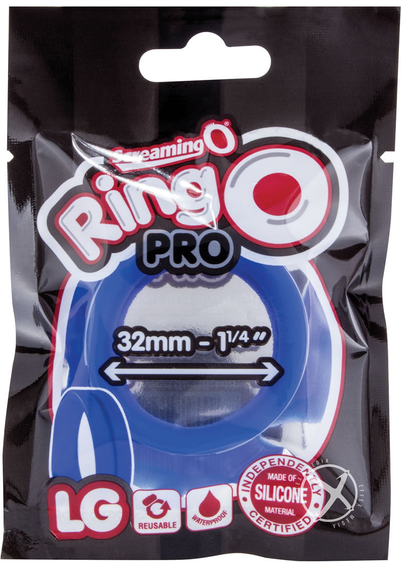 Ringo Pro Large Silicone Cock Rings Waterproof - Blue - Large - 12 Each Per Box