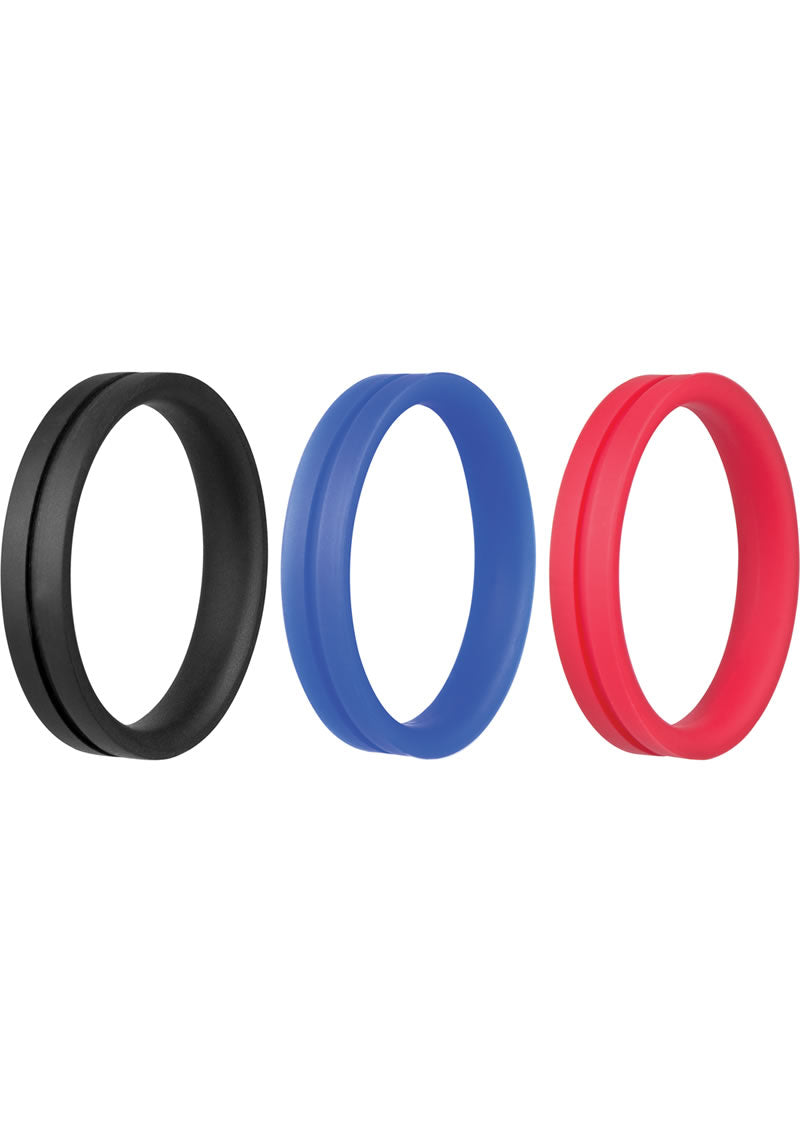Ringo Pro Xtra-Large Silicone Cock Rings Waterproof - Assorted Colors - XLarge - 12 Each Per Pop Box