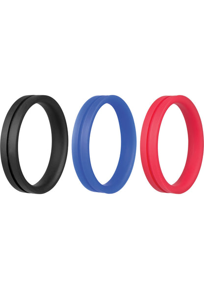 Ringo Pro Xtra-Large Silicone Cock Rings Waterproof - Assorted Colors - XLarge - 12 Each Per Pop Box