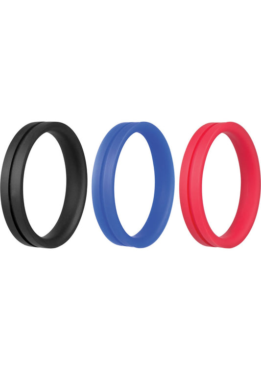 Ringo Pro Xtra-Large Silicone Cock Rings Waterproof - Assorted Colors - XLarge - 12 Each Per Pop Box