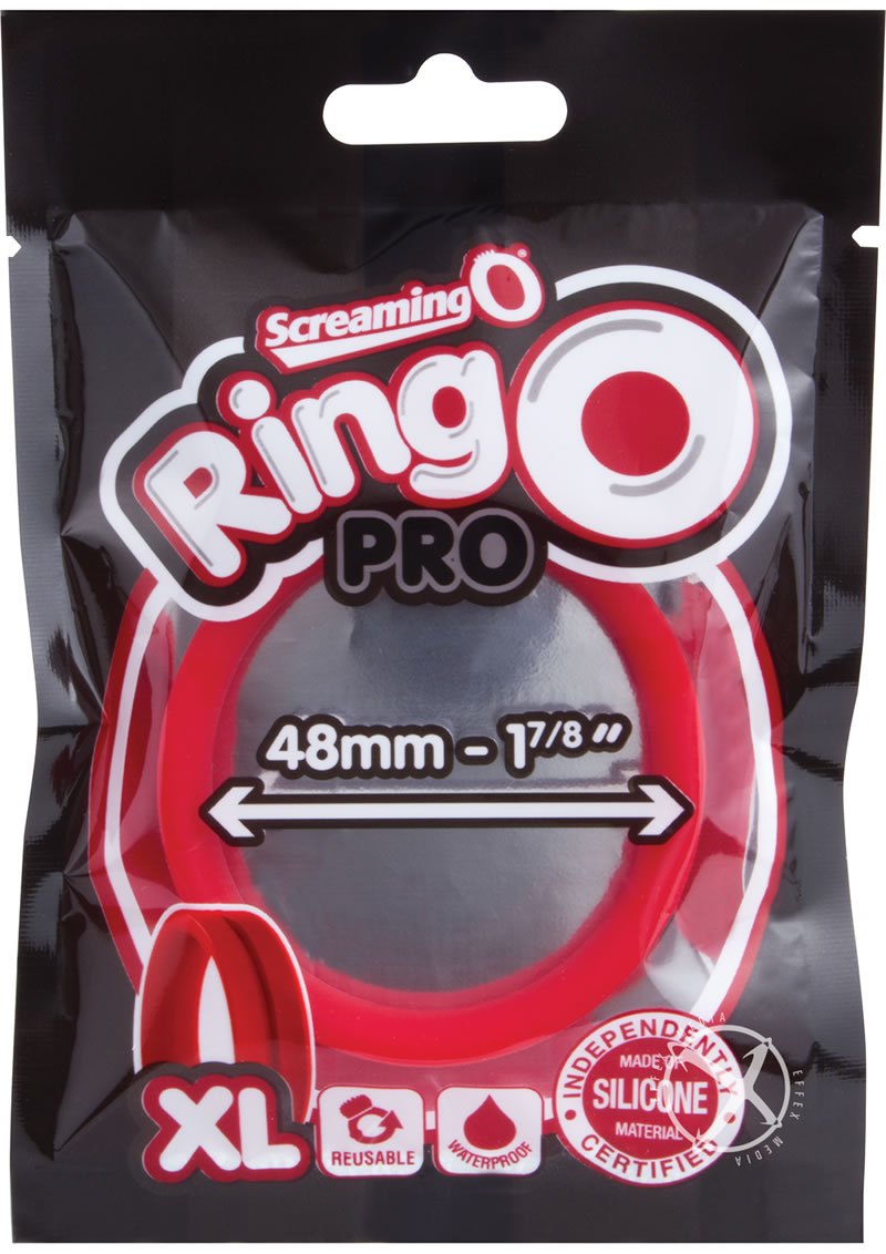 Ringo Pro Xtra-Large Silicone Cock Rings Waterproof - Red - XLarge - 12 Each Per Box