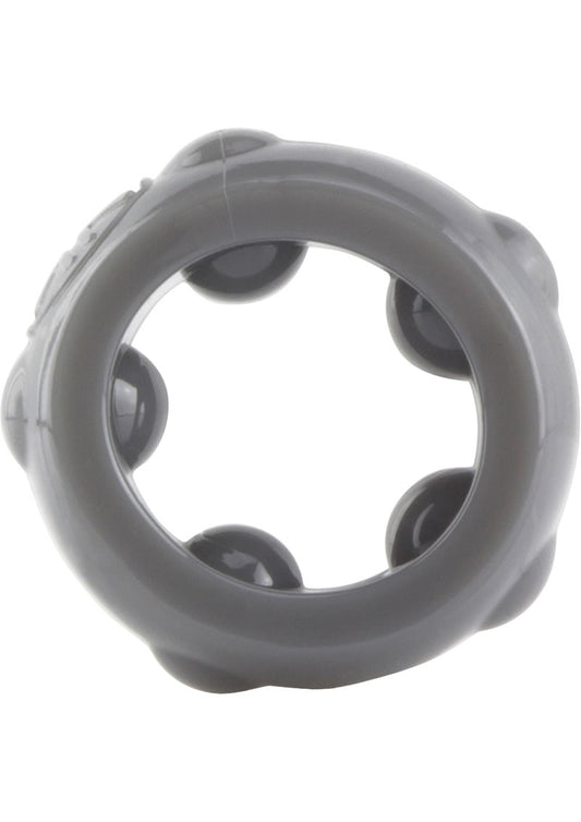 Ringo Ranglers Cannonball Cock Ring - Grey - 10 Each Per Box