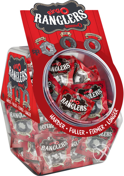 Ringo Ranglers Cock Rings Fish Bowl - Assorted - 30 Each Per Bowl