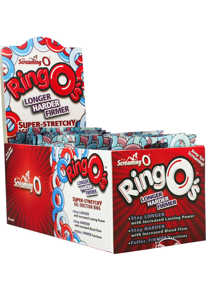 Ringo's Silicone Cock Rings Waterproof - Assorted Colors - 18 Per Display