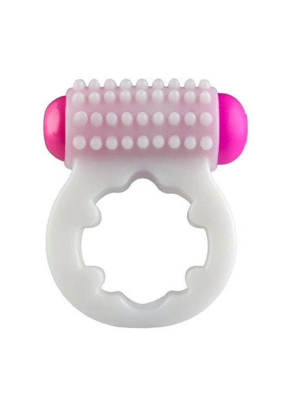 Rock Candy Sugar Buzz Vibrating Cock Ring - White