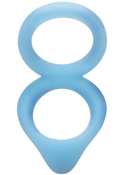 Rock Solid Dual Enhancer Glow In The Dark Silicone Ring - Blue/Glow In The Dark