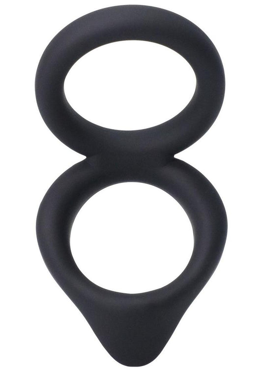 Rock Solid Dual Enhancer Silicone Ring - Black