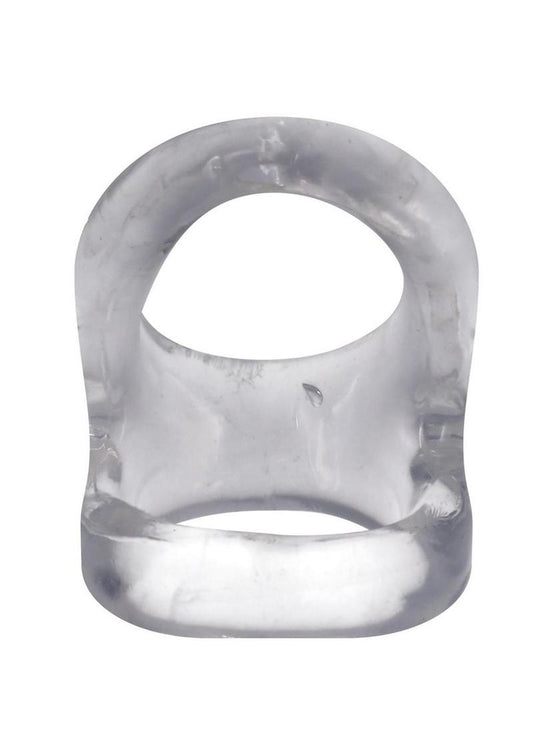 Rock Solid The Hoist Dual Cock Ring - Clear