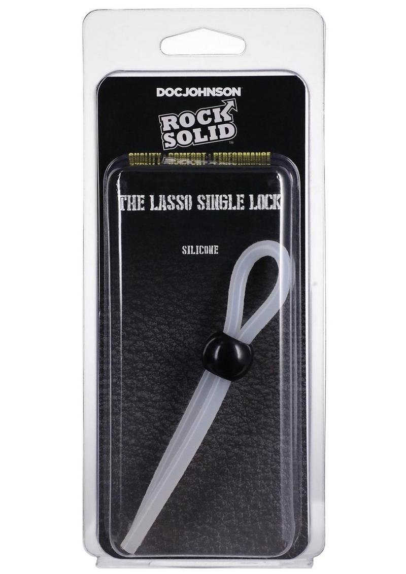 Rock Solid The Lasso Single Lock Adjustable Silicone Cock Ring - White