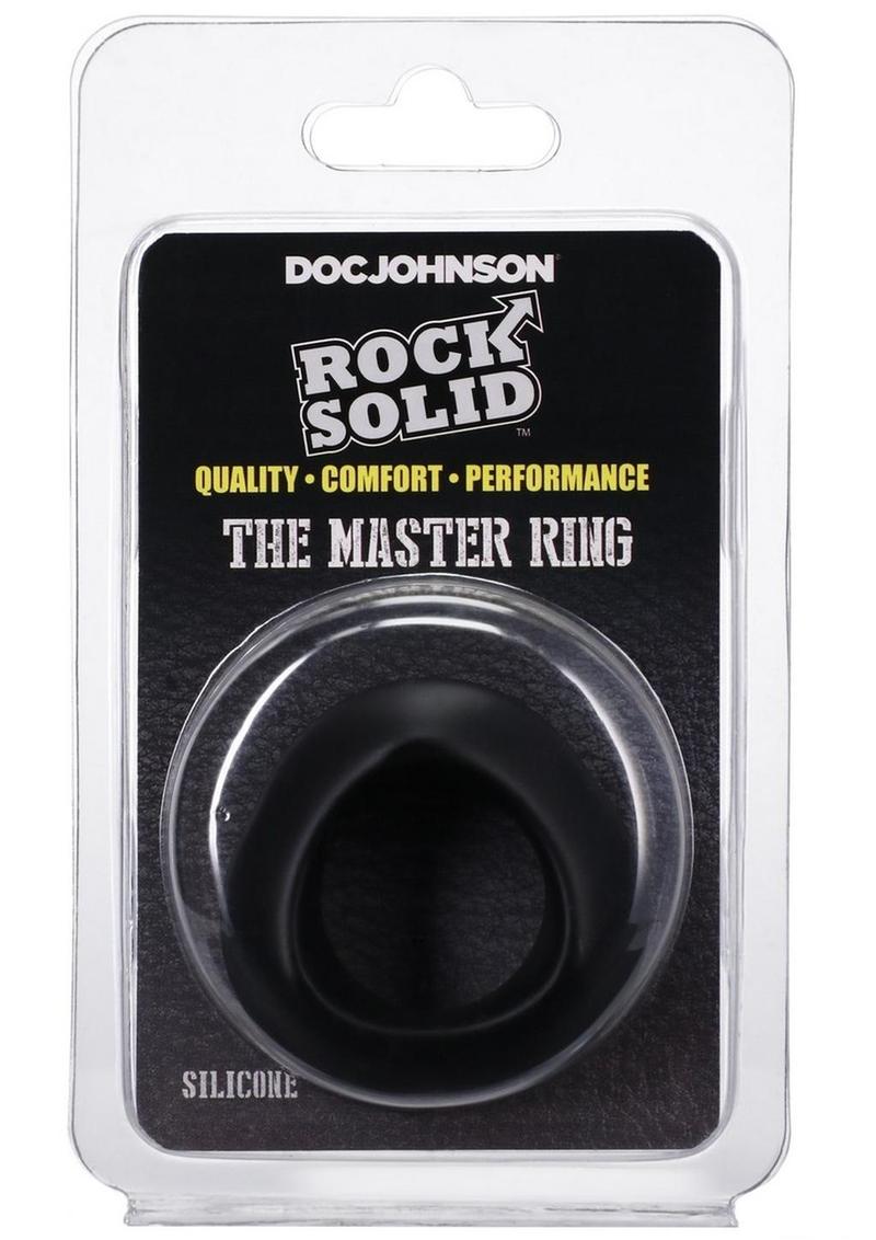 Rock Solid The Master Ring Silicone Cock Ring - Black