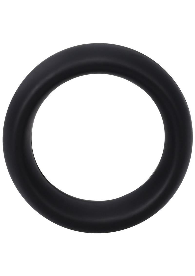 Rock Solid The Silicone Collar Cock Ring - Black - Small