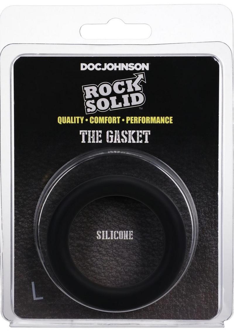 Rock Solid The Silicone Gasket Cock Ring - Black - Large