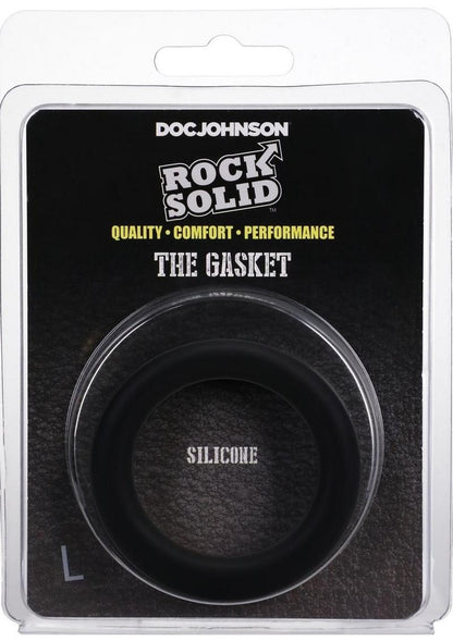 Rock Solid The Silicone Gasket Cock Ring - Black - Large