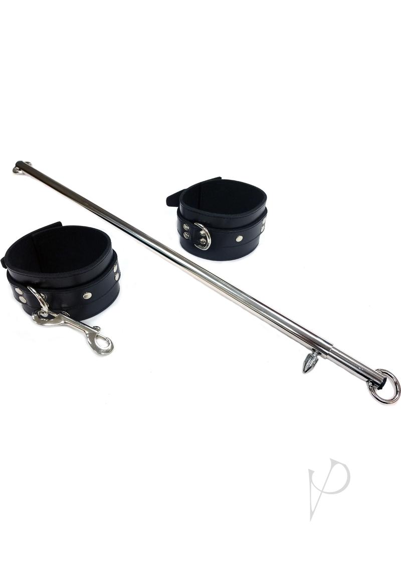 Leg Bar Rope Rouge Adjustable Leg Spreader Bar with Leather Cuffs – Fantasy Fun Factory