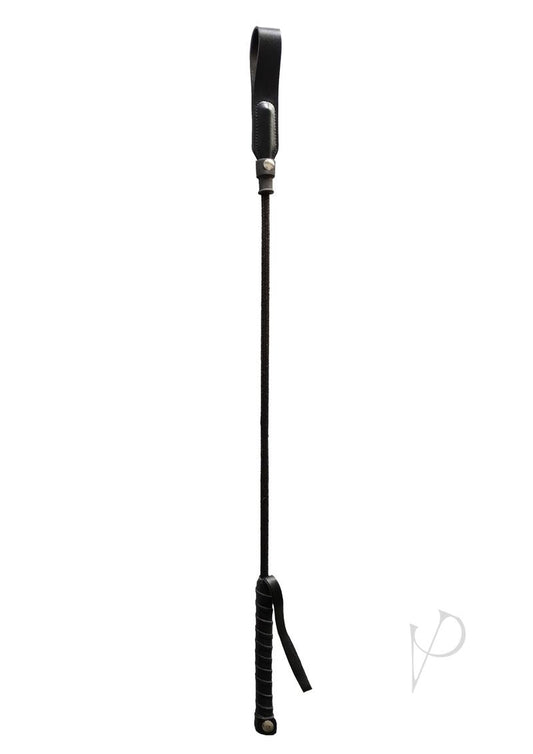 Rouge Fifty Times Hotter Long Riding Crop Slim Tip - Black - 24in