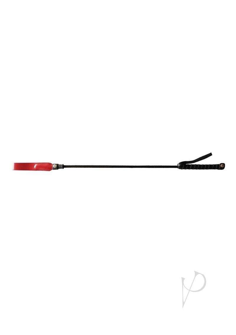 Rouge Fifty Times Hotter Long Riding Crop Slim Tip - Red - 24in