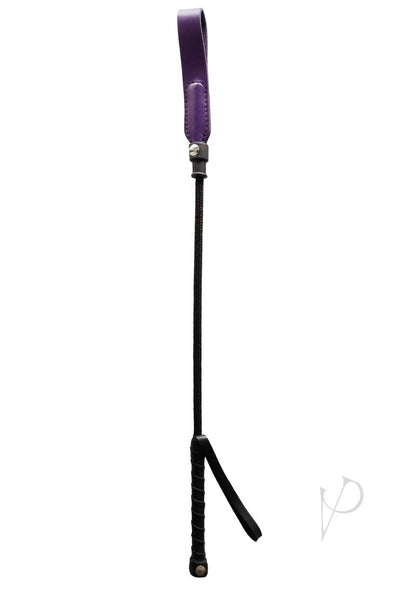 Rouge Fifty Times Hotter Short Riding Crop Slim Tip - Purple - 20in