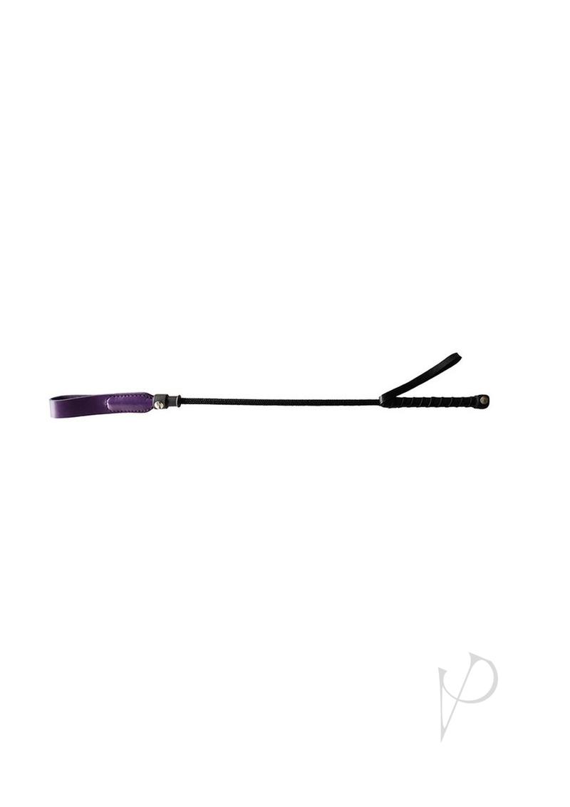 Rouge Fifty Times Hotter Short Riding Crop Slim Tip - Purple - 20in