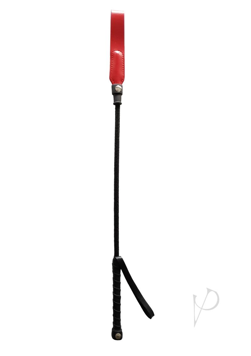 Rouge Fifty Times Hotter Short Riding Crop Slim Tip - Red - 20in