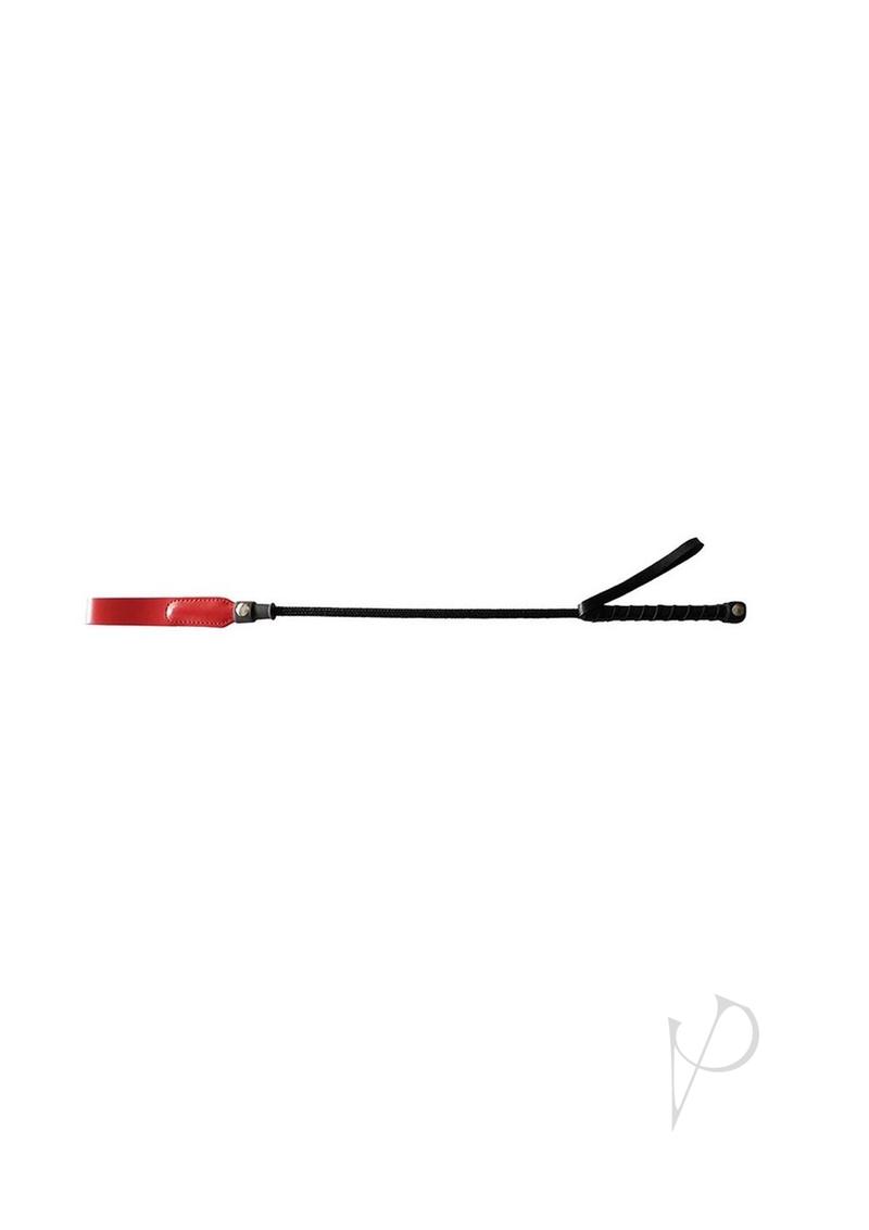 Rouge Fifty Times Hotter Short Riding Crop Slim Tip - Red - 20in