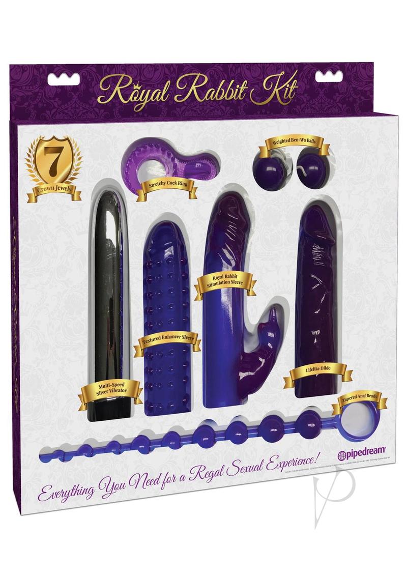 Royal Rabbit Vibrating - Purple - 7 Piece Kit