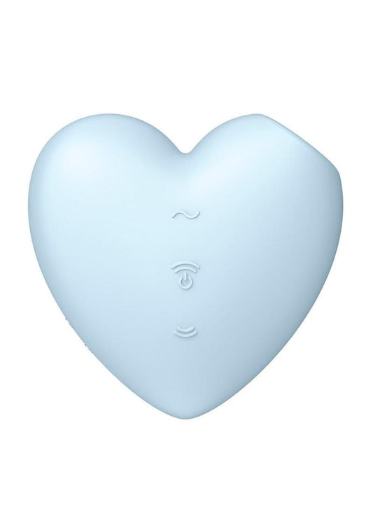 Satisfyer Cutie Heart Rechargeable Silicone Clitoral Stimulator - Blue