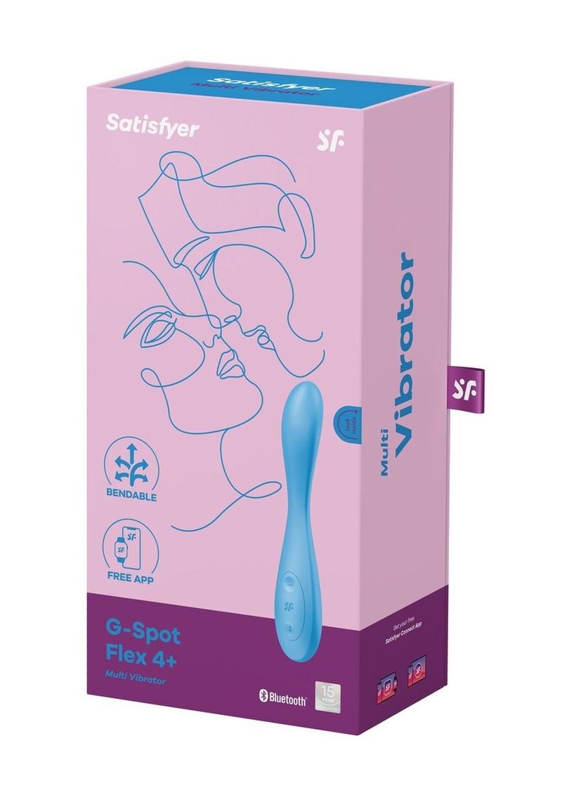 Satisfyer G-Spot Flex 4+ Rechargeable Silicone Vibrator - Blue