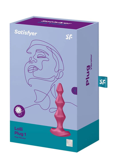 Satisfyer Lolli-Plug 1 Silicone Beaded Anal Plug - Fuchsia/Pink