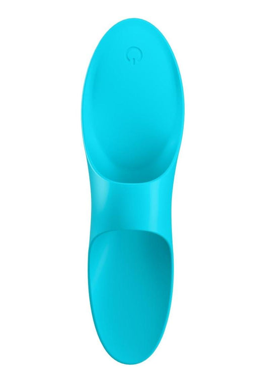 Satisfyer Teaser Rechargeable Silicone Finger Vibrator - Blue